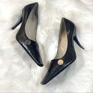 Bandolino Black Heels with Silver Accent